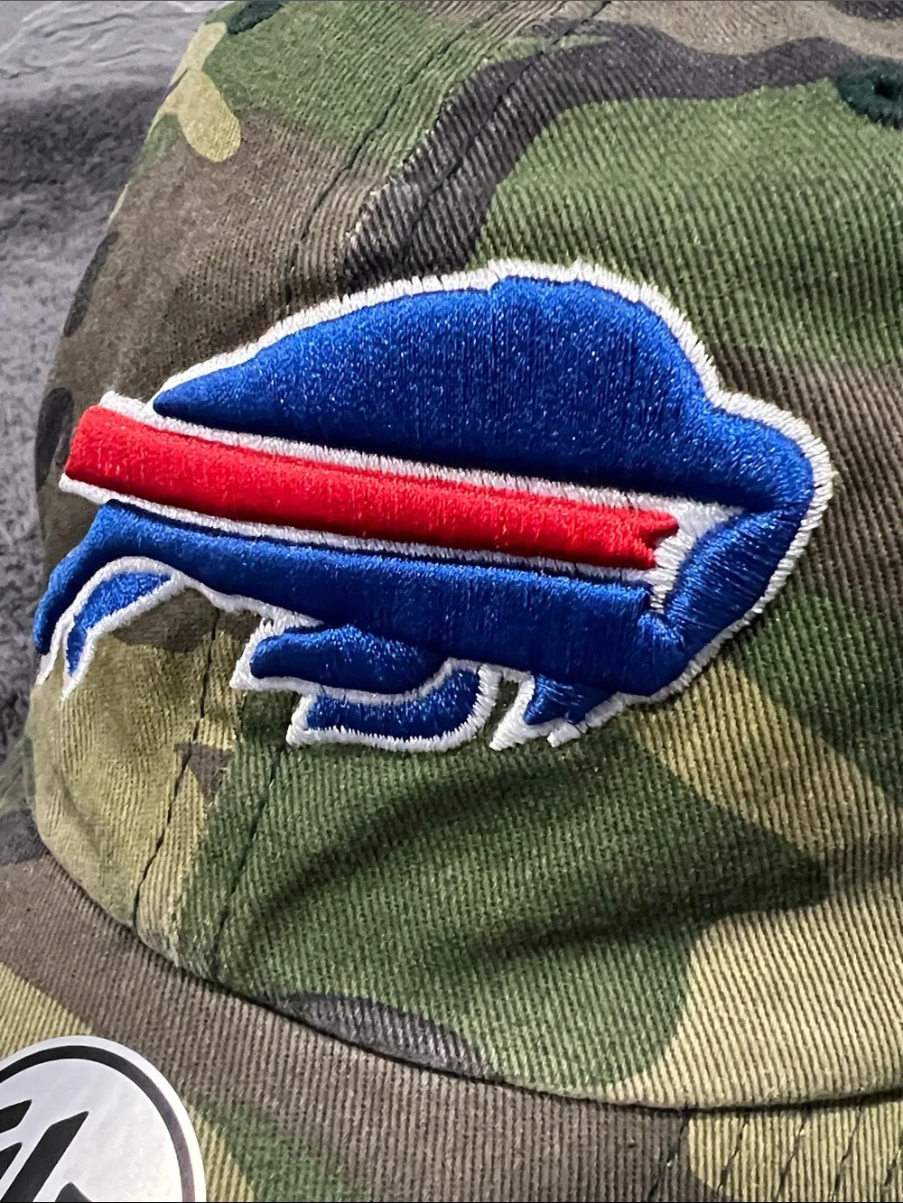 🔥🏈 BUFFALO BILLS NFL ‘47 BRAND CLEAN UP ADJUSTABLE HAT Camo Green Cap - EUC